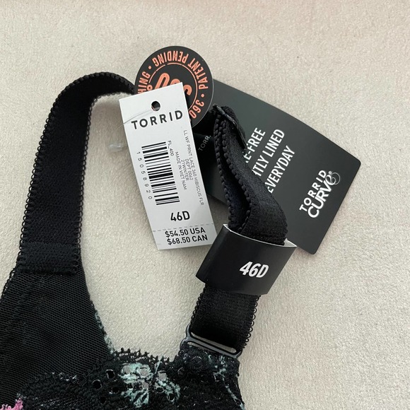 Torrid NWT Lightly Lined Everyday Wire-Free Bra Floral 360° Back Smoothing 46D - Picture 8 of 11